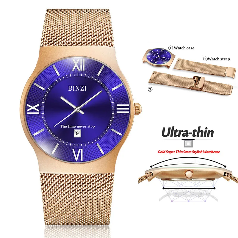 Business Quartz Masculine Male Clock relojes Watches Fashion Golden Watches Men Mesh Steel Brand Wrist Watch Ultra-thin Watches Business Quartz Masculine Male Clock relojes Watches Fashion Golden Watches Men Mesh Steel Brand Wrist Watch Ultra-thin Watches