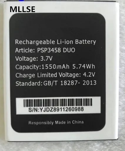 

MLLSE 1550mah for Prestigio Wize O3 MultiPhone PSP3458 DUO BATTERY