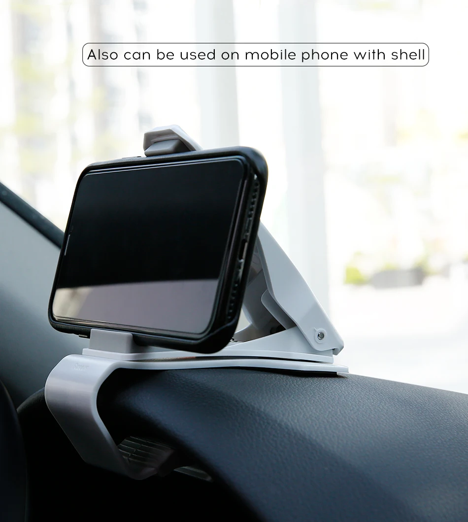 Baseus Dashboard Car Phone Holder For iPhone X 8 7 Samsung S9 S8 Mobile Phone Holder 360 Degree Adjustable Clip GPS Car Holder