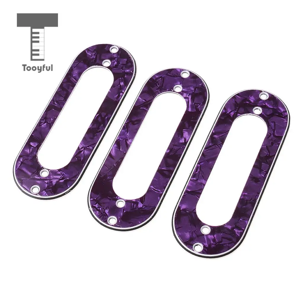 Tooyful 3 Pieces Guitar Single Coil Pickup Mounting Ring for Electric Guitar Parts Accessories