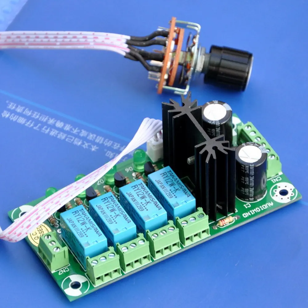 

Electronics-Salon Audio Input Selector Relay Board, With 12V regulator