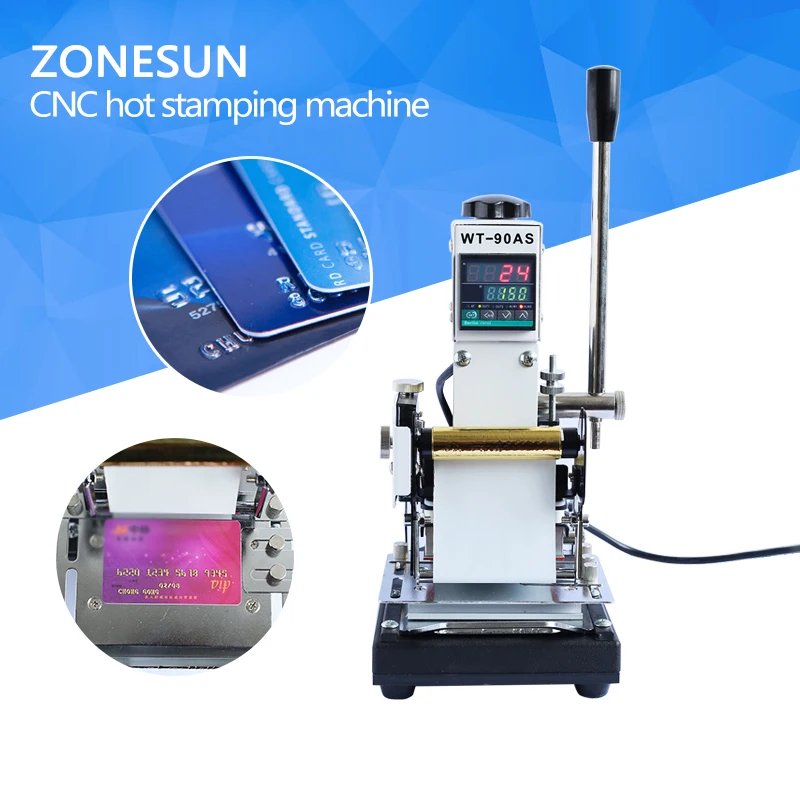 High Quality ZONESUN 220V 110V Manual Gold Hot Foil Stamping Machine Tipper Machine Card Tipper For