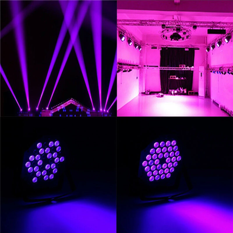 36 светодиодов по технологии ультрафиолетовый свет Dmx512 реагирующий на звук сценическое освещение ночного клуба, бара Dj шоу, штепсельная