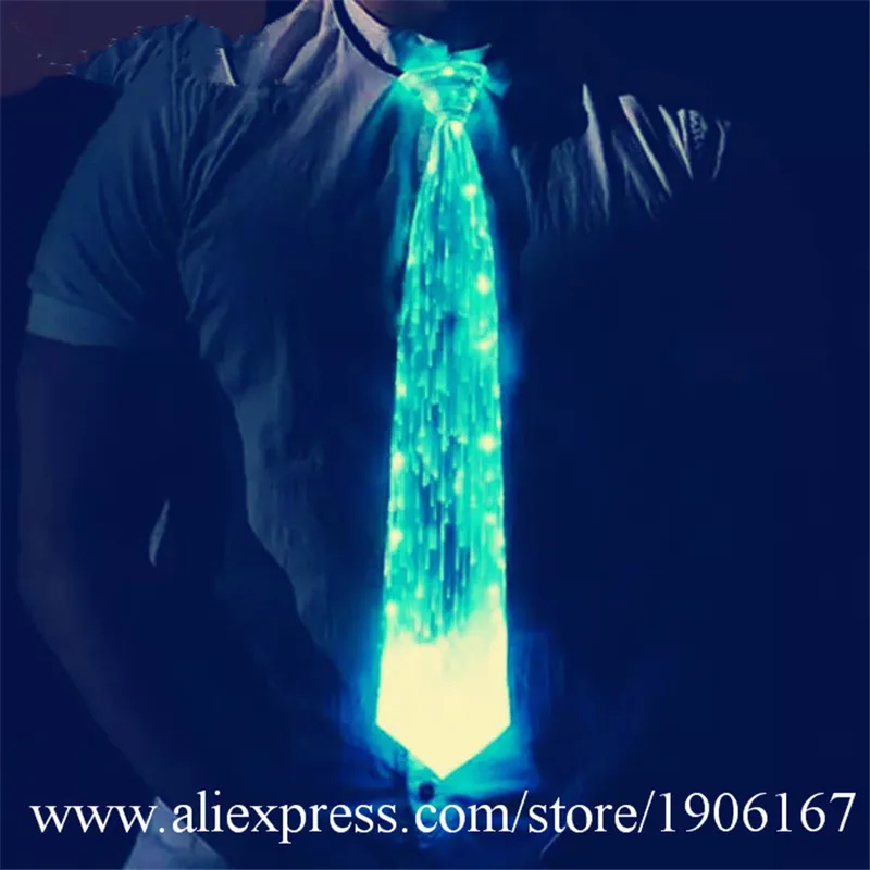 LED fiber light tie party party tie men's light color color stage show tie7