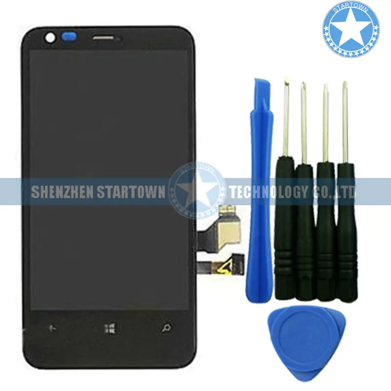 

Original Black LCD display Touch Screen Digitizer Assembly for Nokia Lumia 620 + Frame with free tools