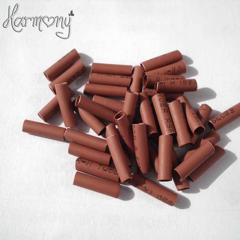 Hot selling!! 1000 pcs/lot Brown color Hair Extension HEAT Shrink Links