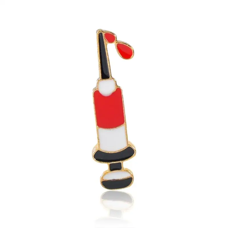 

Enamel Medical Syringe Brooch Lapel Pin Fashion Jewelry Gift for Girls