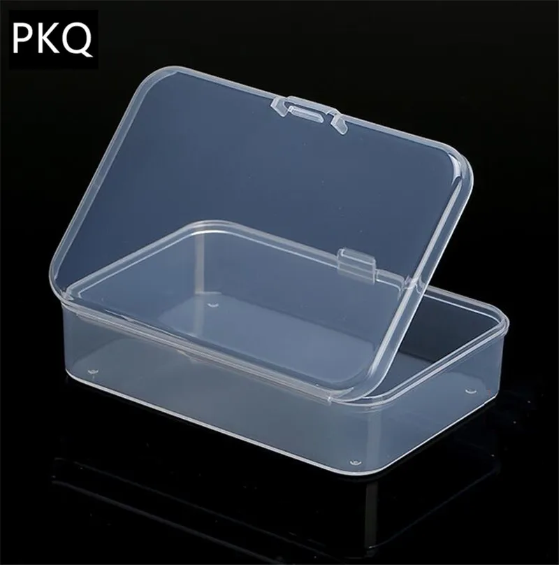 9.4x6.4x2.6cm Bank Card Storage Box Small Plastic Transparent Box With
