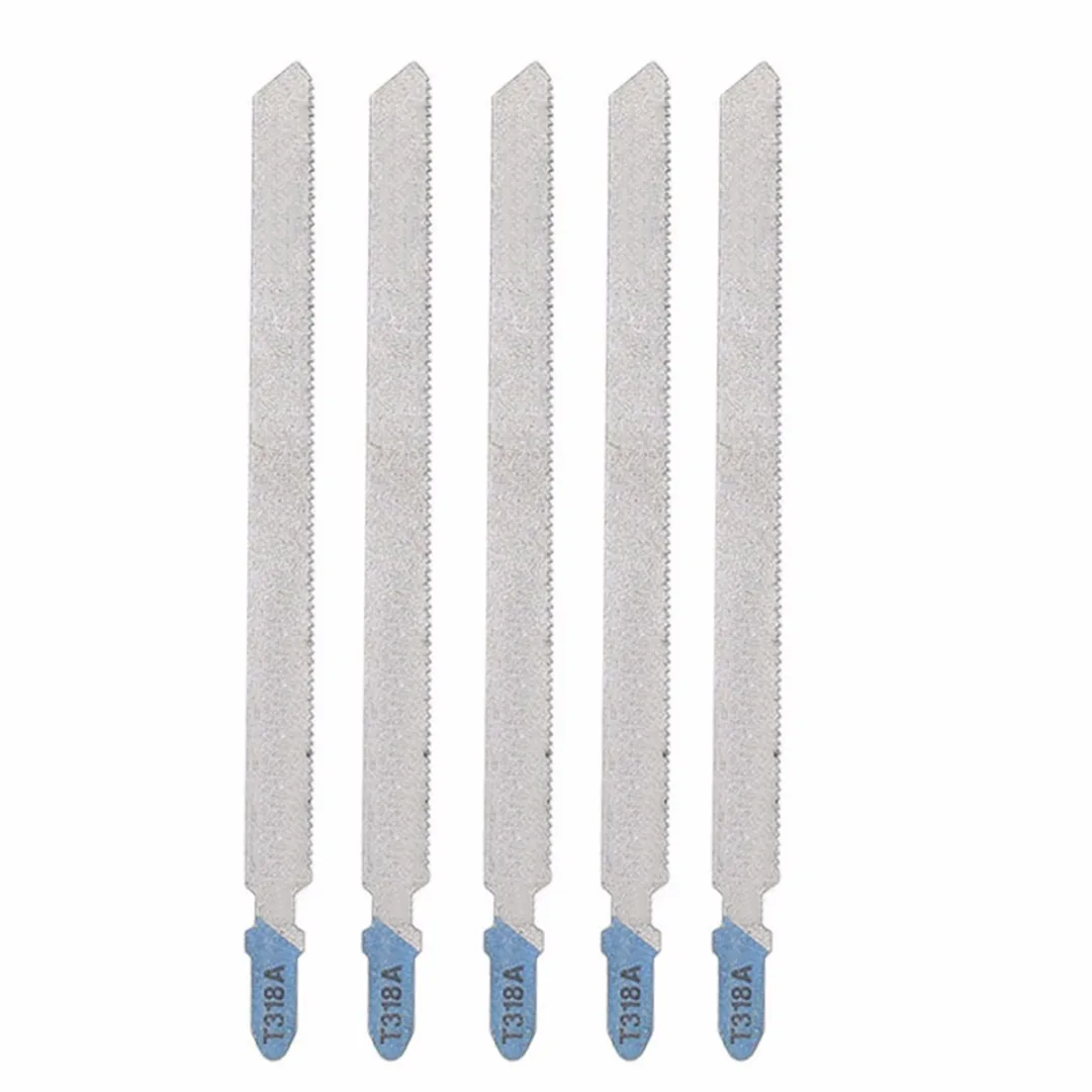 5pcs/set T318A HCS Curved Extra Long Jigsaw Blades for Metal Cutting
