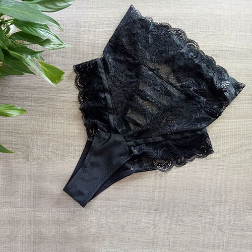 

Women's Fashion Sexy High Waist Lace Panties Hollow Out Underwear Thong