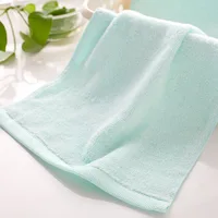 Manufacturers selling bamboo fiber thickening Small towel infant baby wipes  pure color hand towel  children wash face towel 3