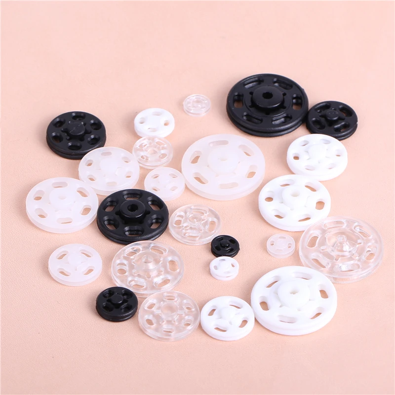 Пластиковые невидимые кнопки прозрачные черные белые пуговицы ...