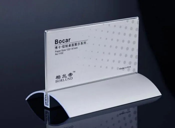 20 pcs122*61mm LABEL HOLDER Aluminium tabletop desktop display rack