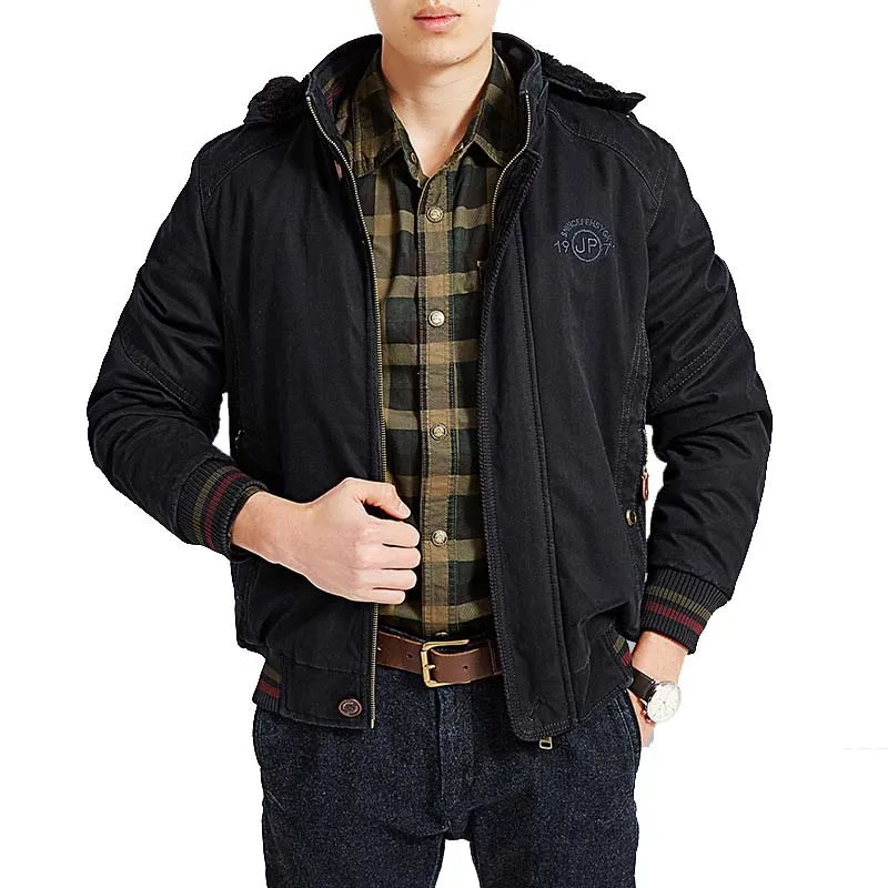 L 8XL Plus Size Autumn Winter Fashion Bomber Jacket Men Hooded Casual