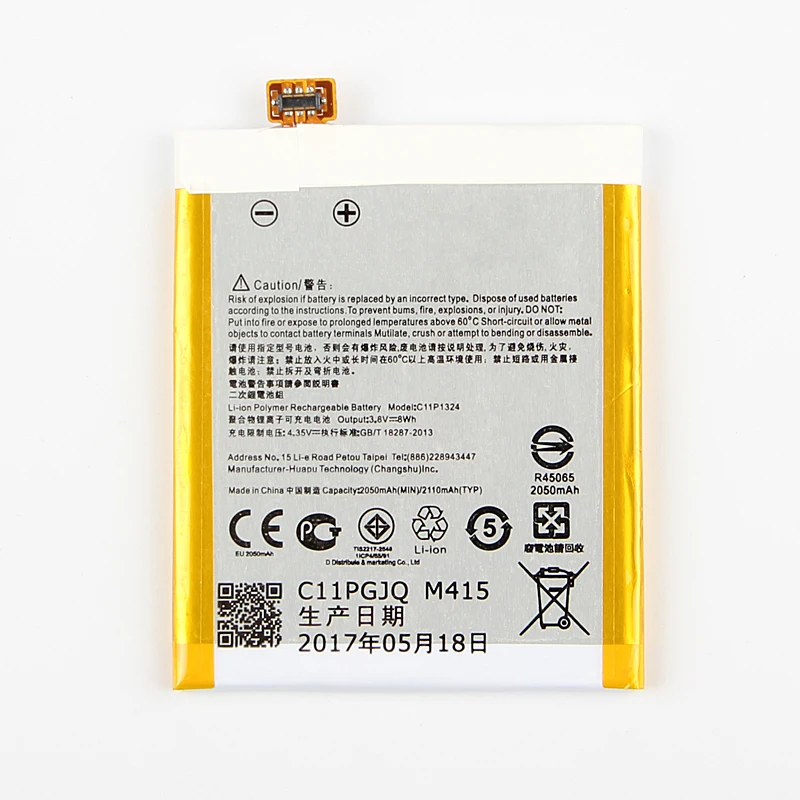 

Original High Capacity c11P1324 Battery For ASUS ZenFone5 A500G Z5 T00J c11P1324 2050mAh