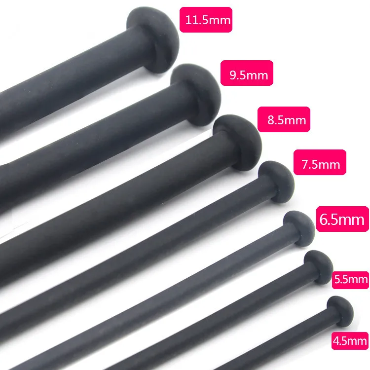 7pc Lot Urethra Sex Toys Long 350mm Silicone Urethral Sound Penis Plug