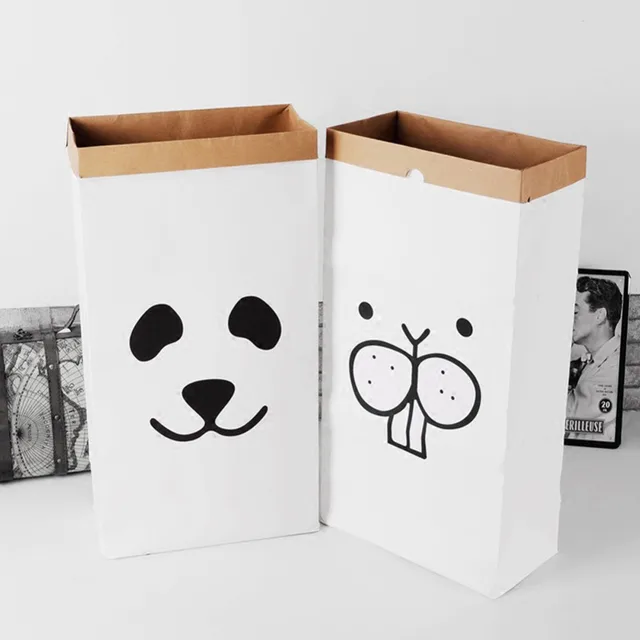 Heavy Kraft Bag For Toys Baby Room Organizer Cartoon Toy Storage Heavy Kraft Bag For Toys Baby Room Organizer Cartoon Toy Storage Laundry Basket Clothing Underwear