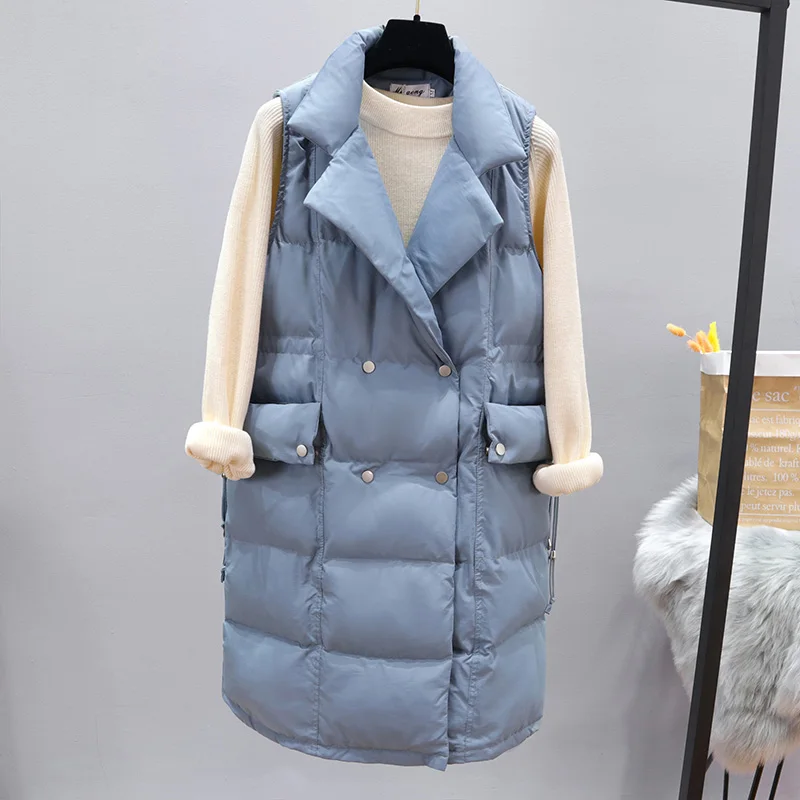 QoerliN Sleeveless Lace Up Waistcoat Women Cotton Clothing