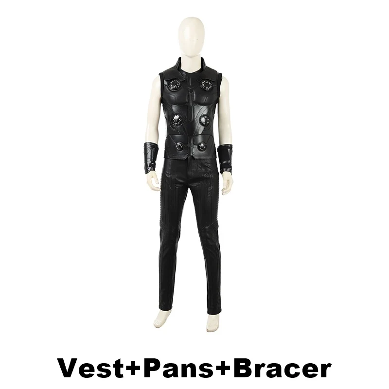 Топ класс Мстители Бесконечность войны Тор одинсон Косплей Костюм - Цвет: vest pans bracer