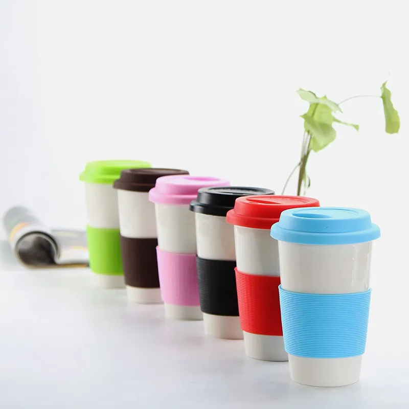 Travel Mugs with Colorful Wraps and Lids,double wall plastic tumbler