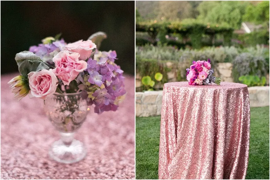Round Sequin Tablecloth 128