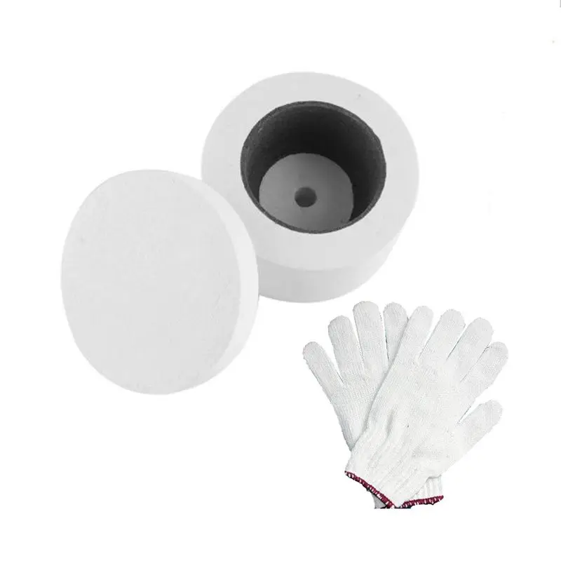 Glass jewelry making tools small hotpot 2pcs set for melt COE 90 glass in small glass kiln