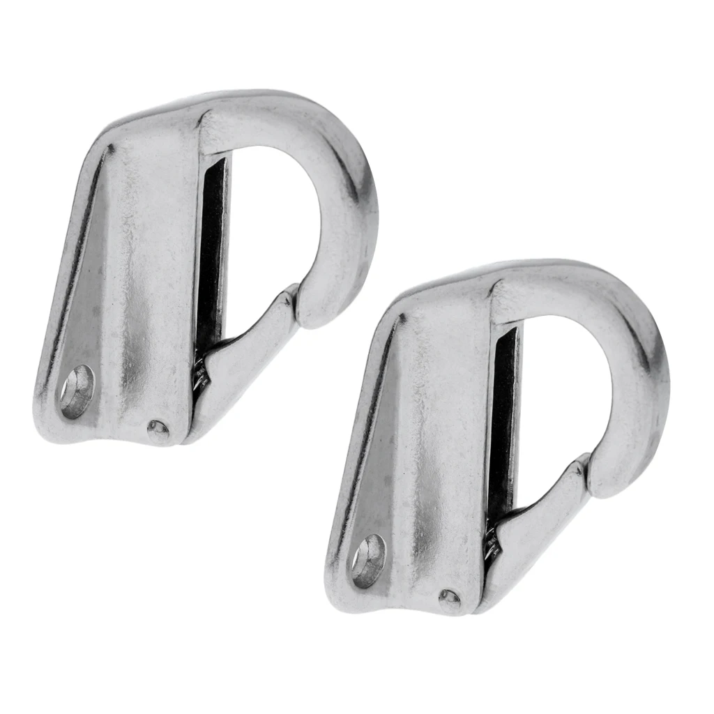 2 Pieces Stainless Steel 316 Fender Snap Hook Fending Hook Boat Ship Hardware 9mm