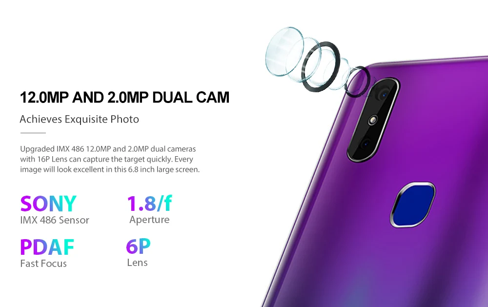 CUBOT MAX 2 4 г смартфон 6,8 дюймов Android 9 Pie MT6762 Octa Core 2,0 ГГц 4 Гб оперативная память 64 Встроенная отпечатков пальцев 5000 мАч мобильные