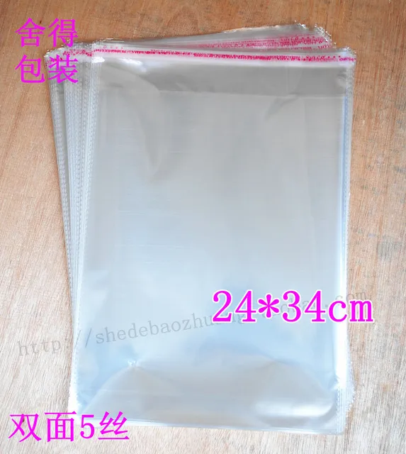 Special Adhesive Bags 24x34cm Opp Bag 5 Silk Garment Special Adhesive Bags 24x34cm Opp Bag 5 Silk Garment Transpa Plastic 100