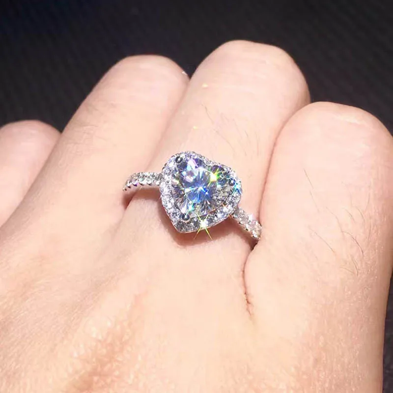 18 K 750Au золото Moissanite кольцо, обручальное кольцо, D цвет с национальным сертификатом MO-04