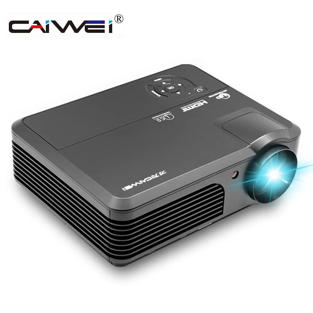 

CAIWEI LCD Home Theater Projector 1080p Video Movie Game Multimedia Beamer connect to your smartphone tablet HDMI VGA