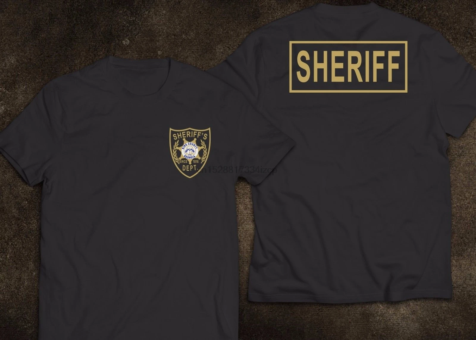 

2019 Fashion NEW Sheriff King County Georgia Police United States The Walking Dead T-Shirt Tee shirt