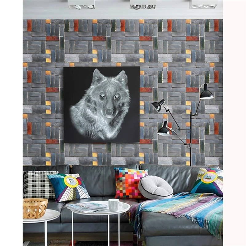 Removable  Natural Brick Self-adhesive Wallpaper DIY Wall Sticker Panels Decal Waterproof Room Decorations New hot saleC0306    07