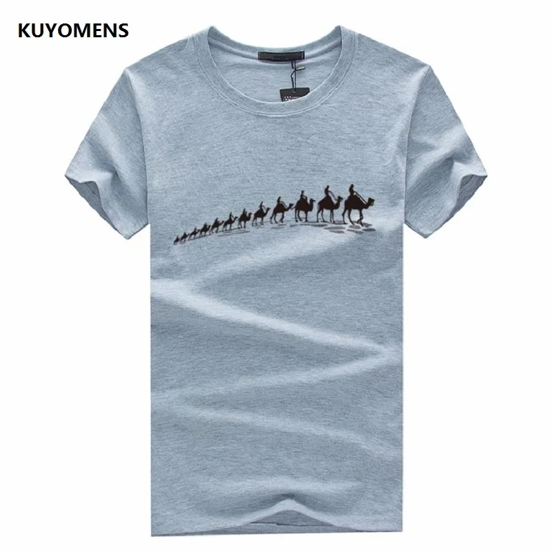 KUYOMENS мужские футболки размера плюс 5XL 4XL футболка Homme летние шорты рукав мужской