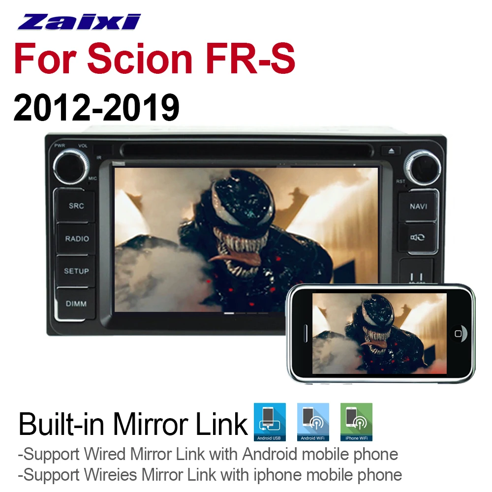 Excellent ZaiXi 2 Din Car Multimedia Player Android 9 Auto Radio For Scion FR-S 2012~2019 DVD GPS 8 Cores 4GB+32GB Bluetooth HD Screen 3
