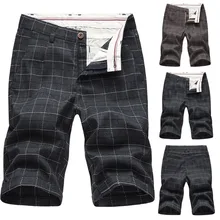 Шорты мужские новые летние шорты Простой Досуг Мода боксер решетки молния Pantalones Cortos короткие Masculino Spodenki Meskie