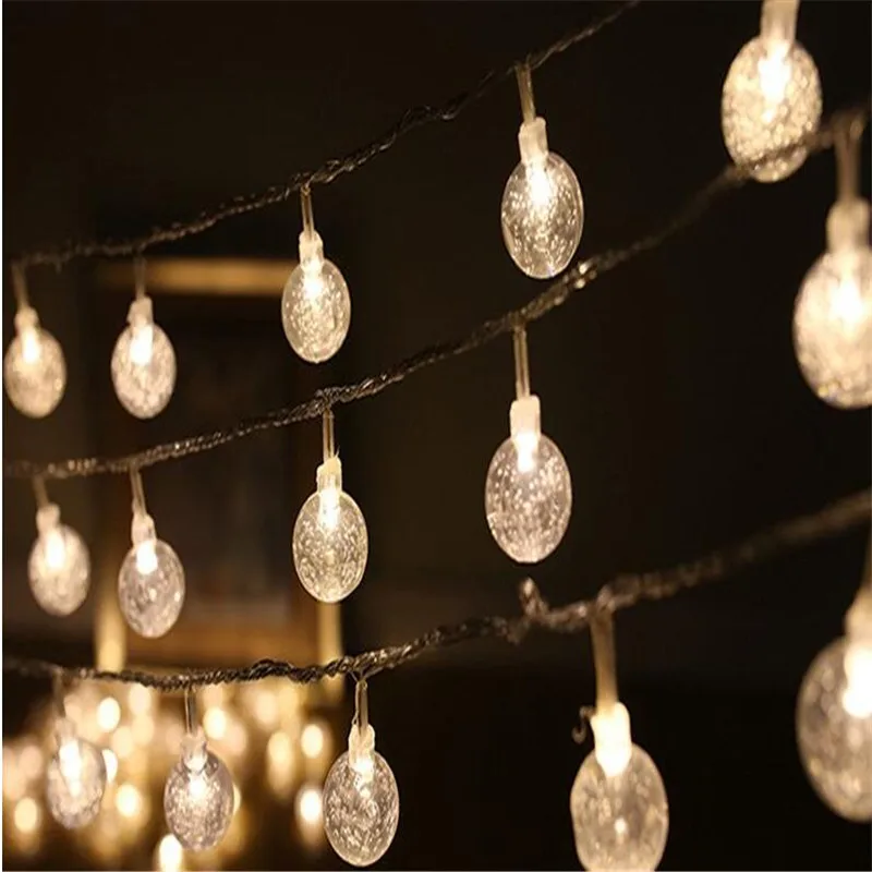 

Novelty 5M 28LED Festoon Crystal ball String Lamps Fair Christmas Lights Garland Light Guirlande Lumineuse Wedding decoration