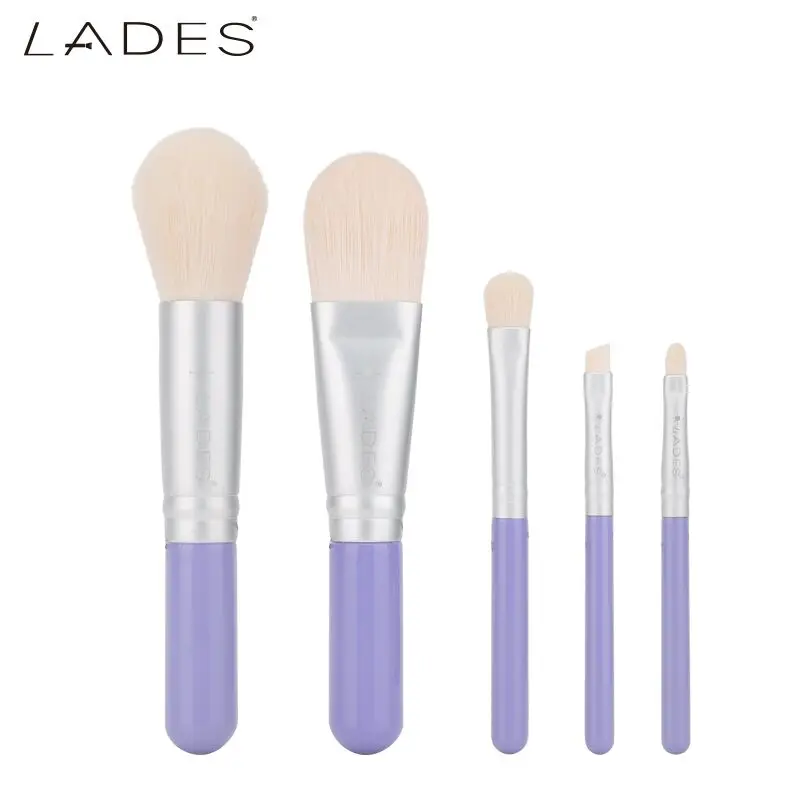 

LADES 5pcs Full Set Mini Women Makeup Brushes Kit Superior Portable Brushes Set Soft Imitation Wool Cosmetic Brushes-MB033