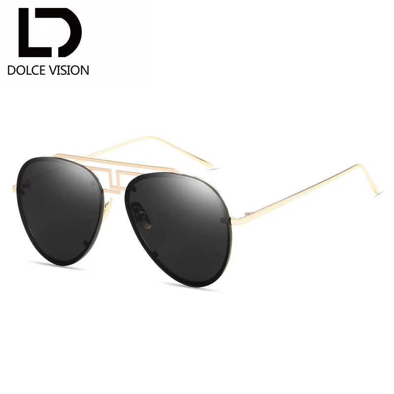 Мужские и женские очки от солнца dolce&vision Черные Зеркальные Солнцезащитные без