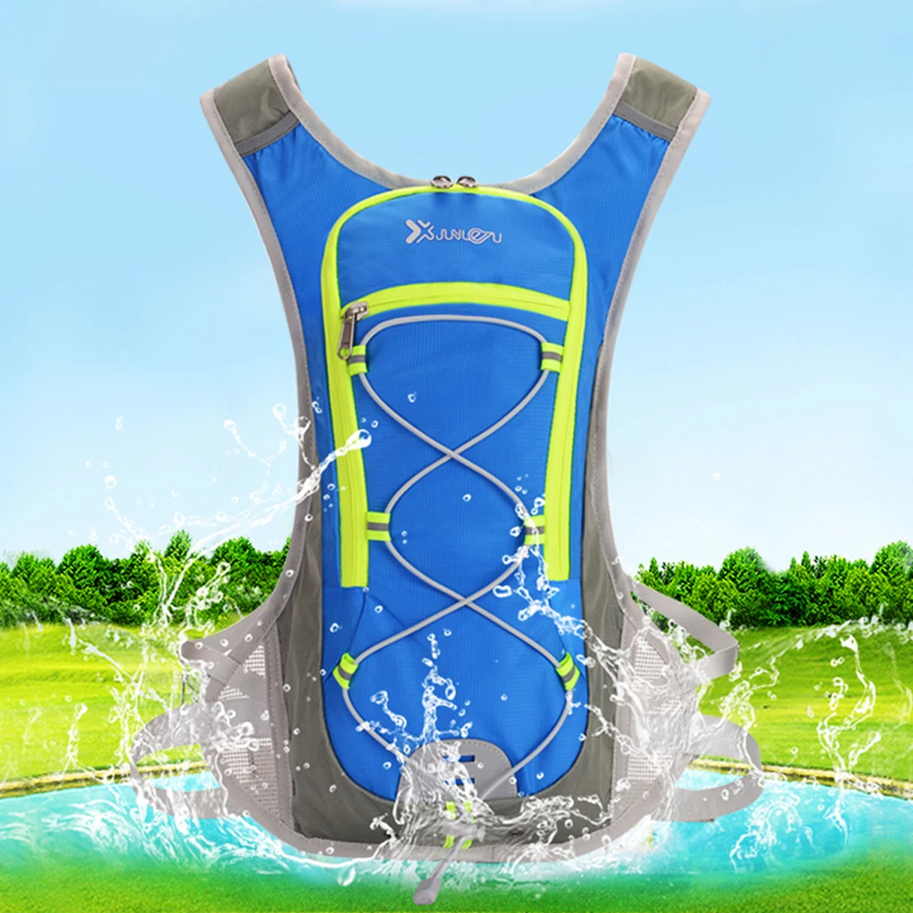 2L Water Backpack Hydration Pack Camping Water Bladder Bag Pouch Waterproof Nylon for Outdoor Sports Hiking Climbing Cycling