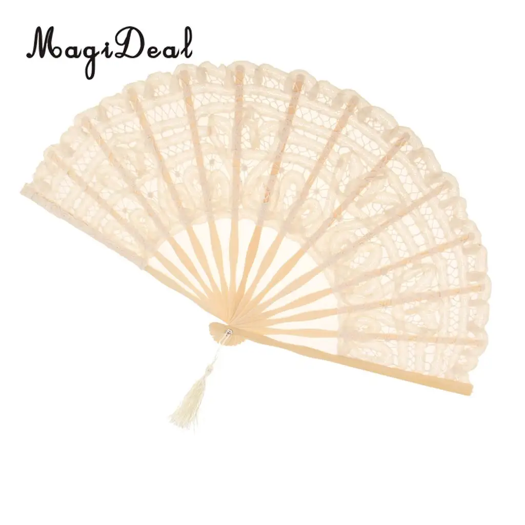 Classic Chinese Style Foldable Lace Fan Wedding Ceremony Photo Props Bridesmaid Gift