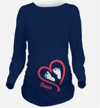 Cartoon Funny Maternity Shirts Long Sleeve Pregnancy T shirt Maternity Tops T-shirts for Pregnant Women Autumn and winter