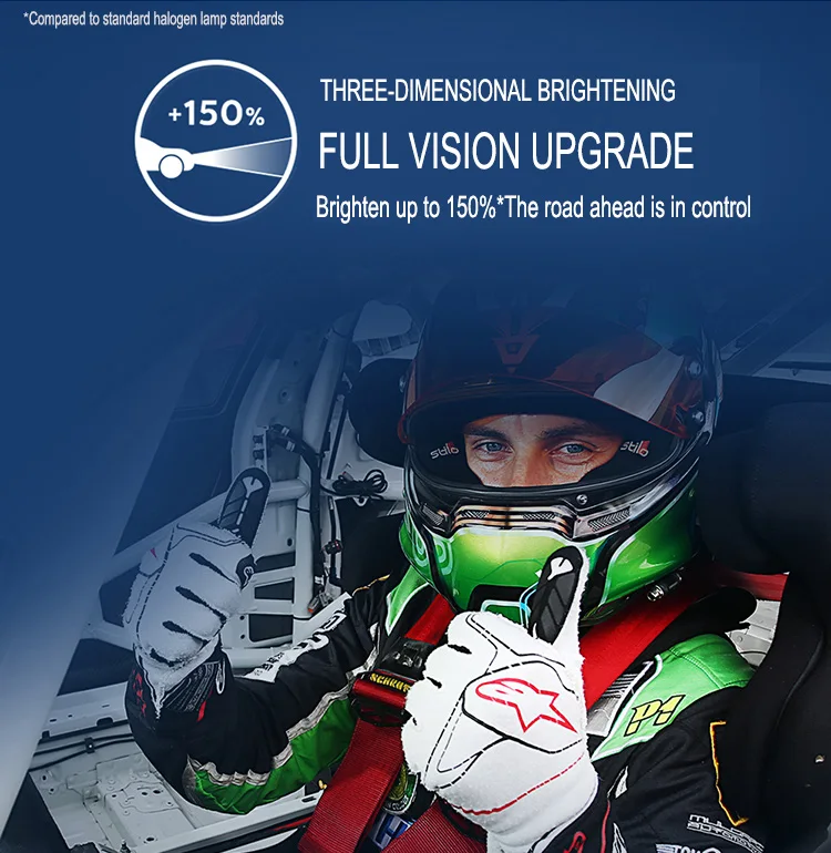 2X Philips H4 H7 9003 HB2 12V Racing Vision ксеноновый белый светильник, галогенный головной светильник, 150% ярче, автомобильная лампа, Оригинальная OEM Лампа RV