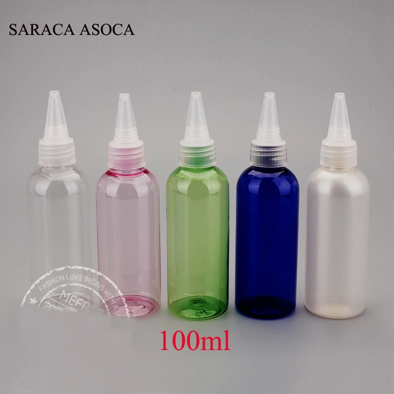 Wholesale 100ml Big Capacity Spray Tip Plastic Bottle 50pcs/lot Emulsion Empty Refillable Bottles