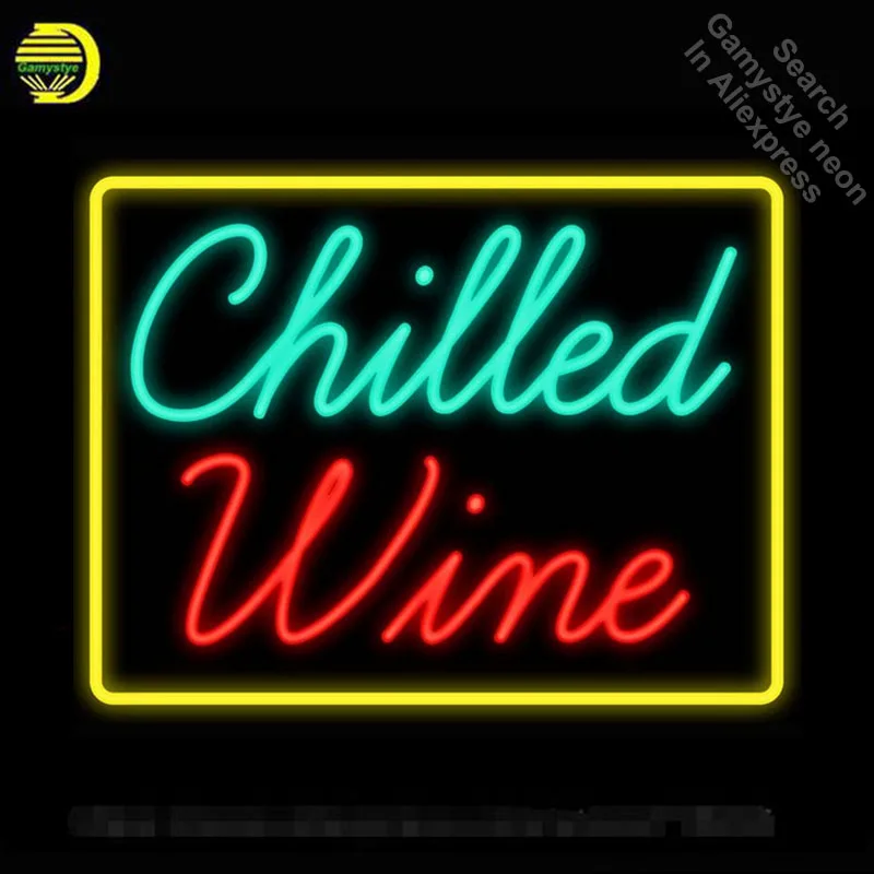 Neon Sign Chilled Wine Real Glass Tube vintage neon sign Beer Bar Pub Handcrafted neon signs for home custom Iconic Sign Art цена Neon Sign Chilled Wine Real Glass Tube vintage neon sign Beer Bar Pub Handcrafted neon signs for home custom Iconic Sign Art цены онлайн