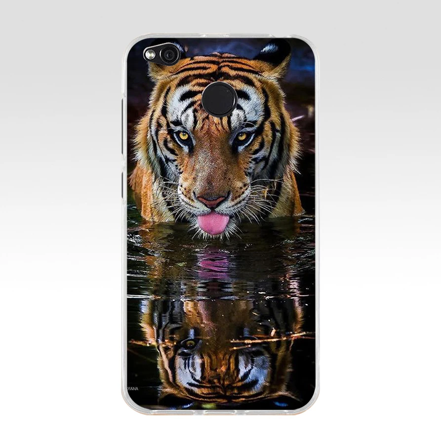 29 colorful Lion Tiger leopard Wolf TPU Soft Silicone Phone Case for Xiaomi Redmi 4X 4A 5A 6A 6 Note 5a pro mi a1 8 lite Cover - Color: 16