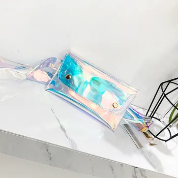 

Waist packs Chest Bag women 2019 Fashion Beach Bag Messenger Cute Waterproof Crossbody Bag Stylish transparent jelly handbag 19