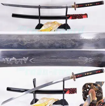 

HIGH QUALITY JAPANESE DRAGON SWORD KATANA FULL TANG FOLDED STEEL BLADE VERYSHARP