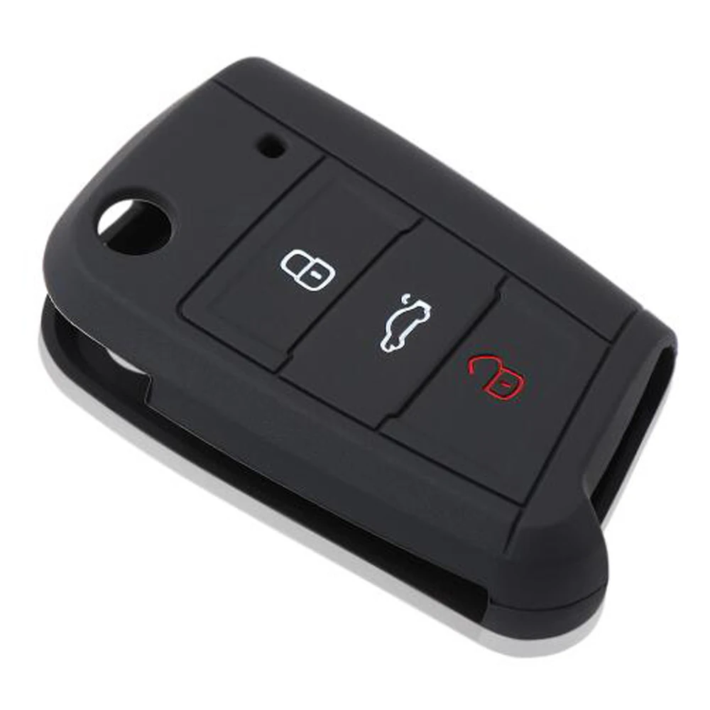 Силиконовый чехол для ключей VW Polo Golf 7 Tiguan Skoda Octavia Kodiaq Karoq SEAT Ateca Leon Ibiza 2015 2016
