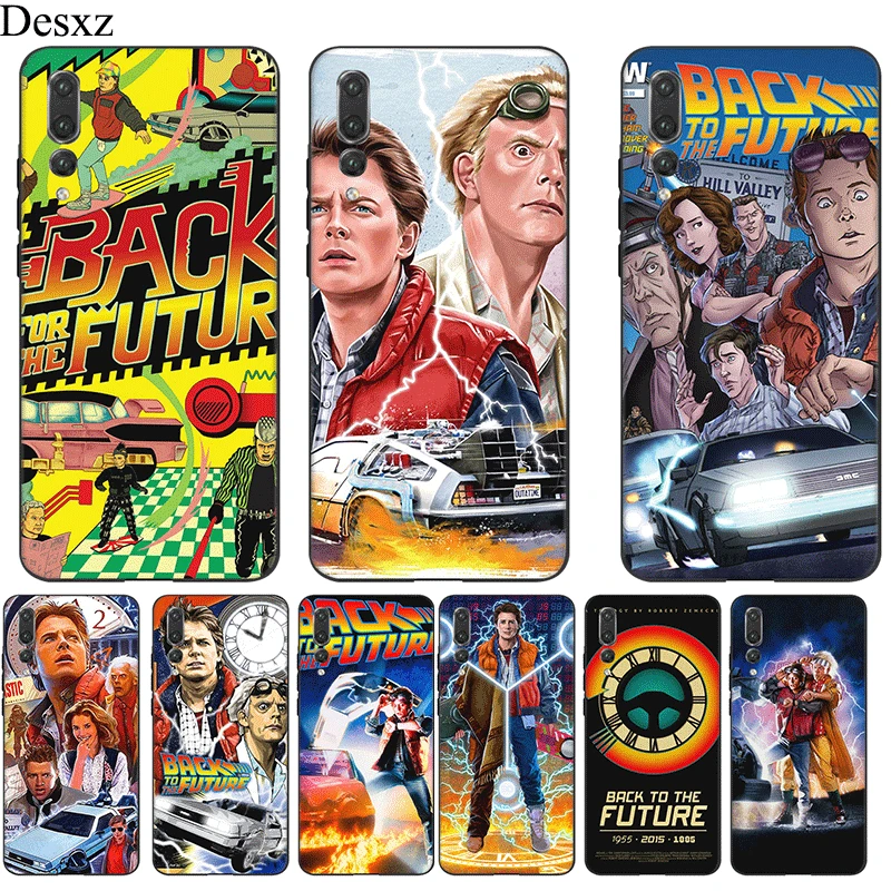 

Silicone Mobile Phone Case For Huawei Y5 Y6 Y7 Y9 Prime Mate 10 20 Pro Nova 2i 3i 2 3 4 Lite Cover Back To The Future